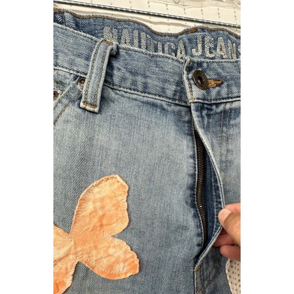 The Scrappy Camper Womens Jeans Sz XL FairyGrunge Boho Festival Upcycled Floral - Picture 3 of 16